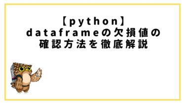 【python】dataframeの欠損値の確認方法について徹底解説